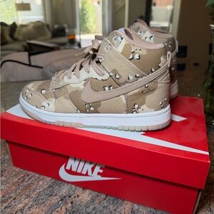 Nike Kids Tan Camo Sneakers